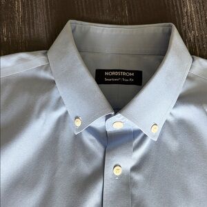 Nordstrom Men's Light Blue Dress Shirt 100% Cotton